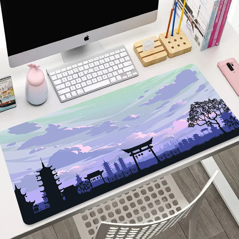 „XGZ Night Moonlight Gaming Mousepad – Groß, rutschfest, für Laptop & PC, 900x400“