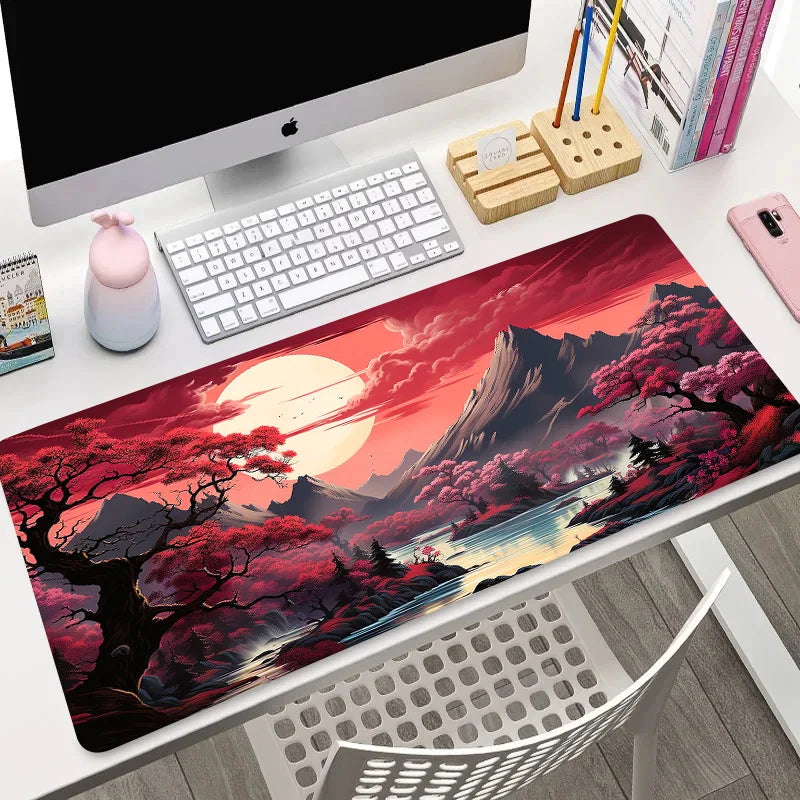 „XGZ Night Moonlight Gaming Mousepad – Groß, rutschfest, für Laptop & PC, 900x400“