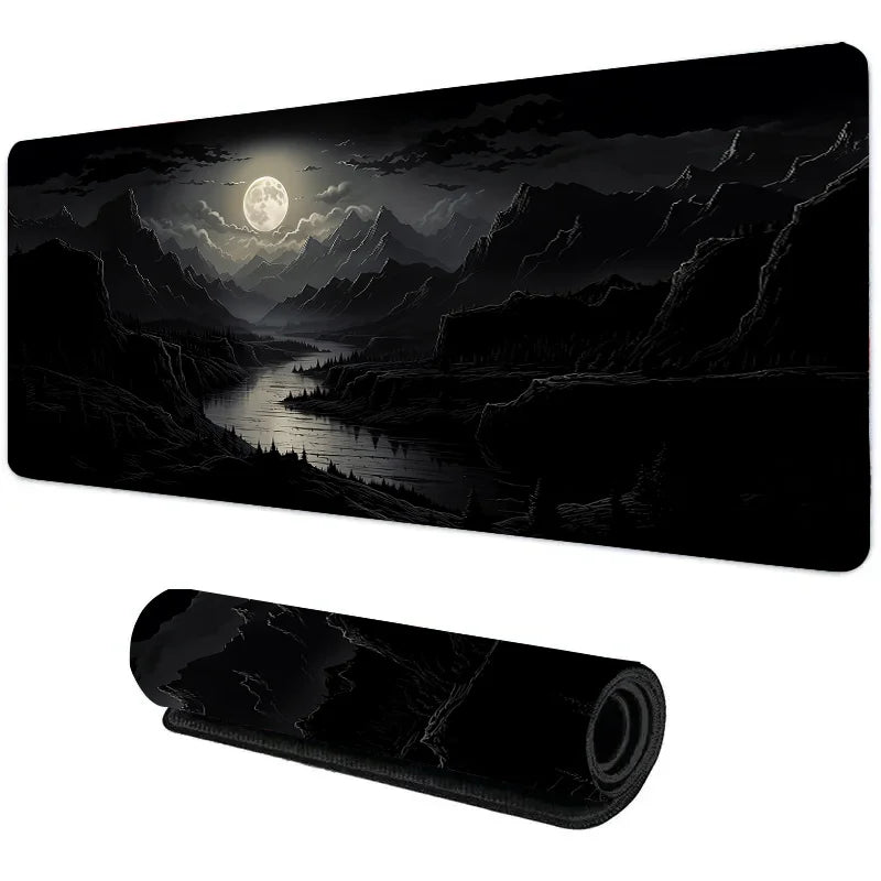 „XGZ Night Moonlight Gaming Mousepad – Groß, rutschfest, für Laptop & PC, 900x400“