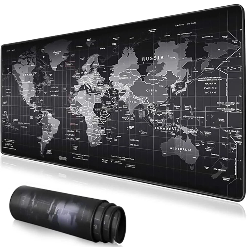 „Großes Weltkarten-Mousepad – Rutschfest, Schreibtischunterlage für Gamer, Büro & Homeoffice“