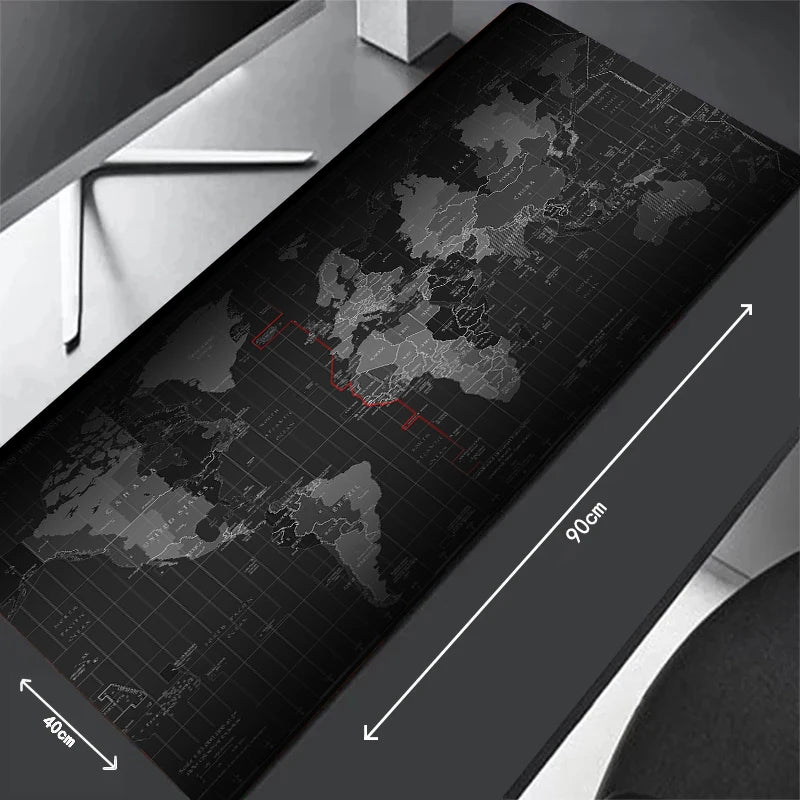 „Großes Weltkarten-Mousepad – Rutschfest, Schreibtischunterlage für Gamer, Büro & Homeoffice“