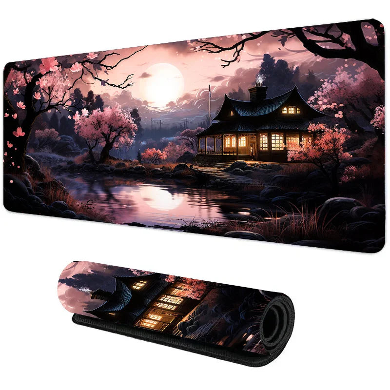 „XGZ Night Moonlight Gaming Mousepad – Groß, rutschfest, für Laptop & PC, 900x400“