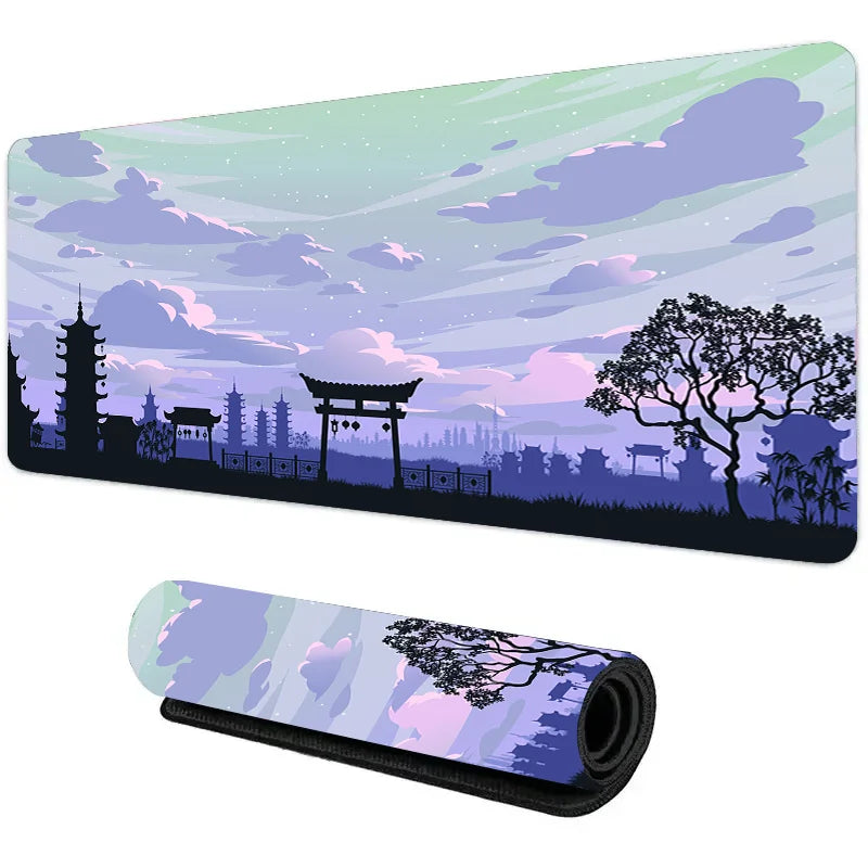 „XGZ Night Moonlight Gaming Mousepad – Groß, rutschfest, für Laptop & PC, 900x400“