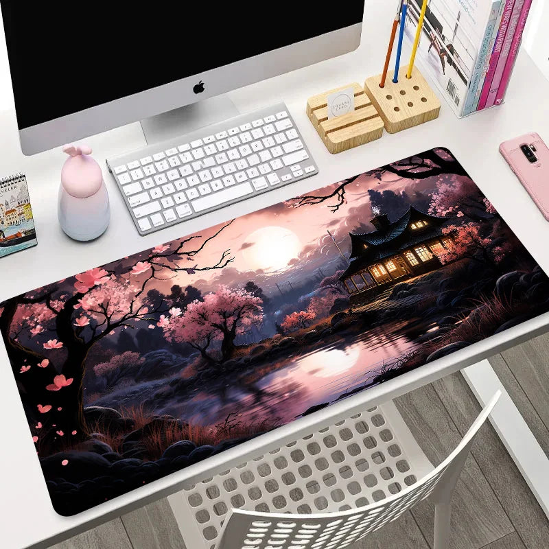 „XGZ Night Moonlight Gaming Mousepad – Groß, rutschfest, für Laptop & PC, 900x400“