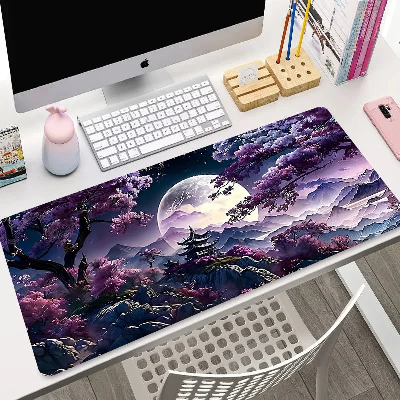„XGZ Night Moonlight Gaming Mousepad – Groß, rutschfest, für Laptop & PC, 900x400“