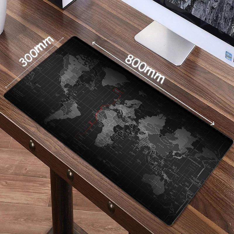 „Großes Weltkarten-Mousepad – Rutschfest, Schreibtischunterlage für Gamer, Büro & Homeoffice“
