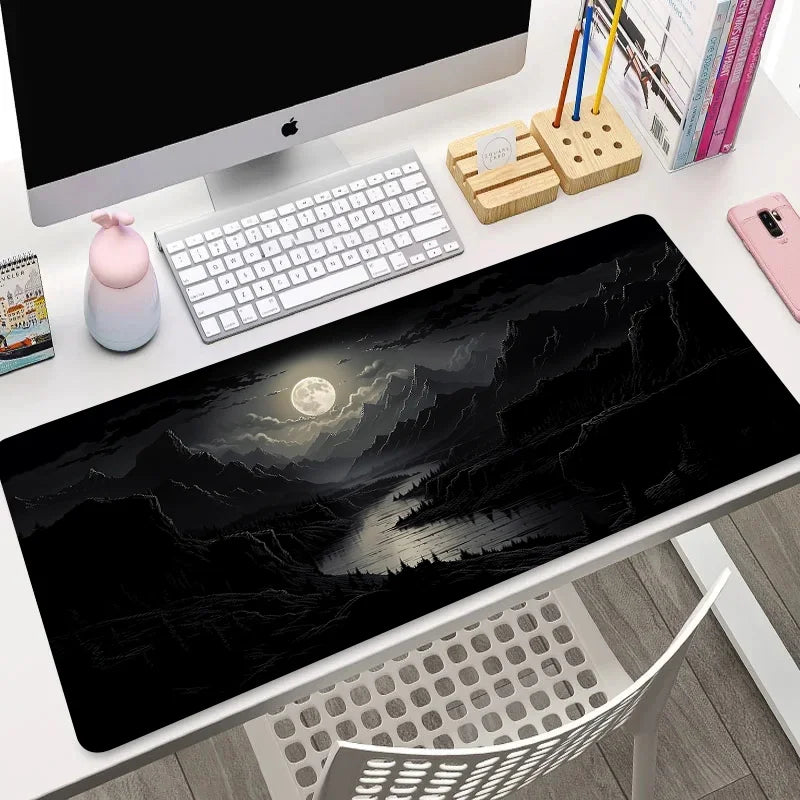 „XGZ Night Moonlight Gaming Mousepad – Groß, rutschfest, für Laptop & PC, 900x400“