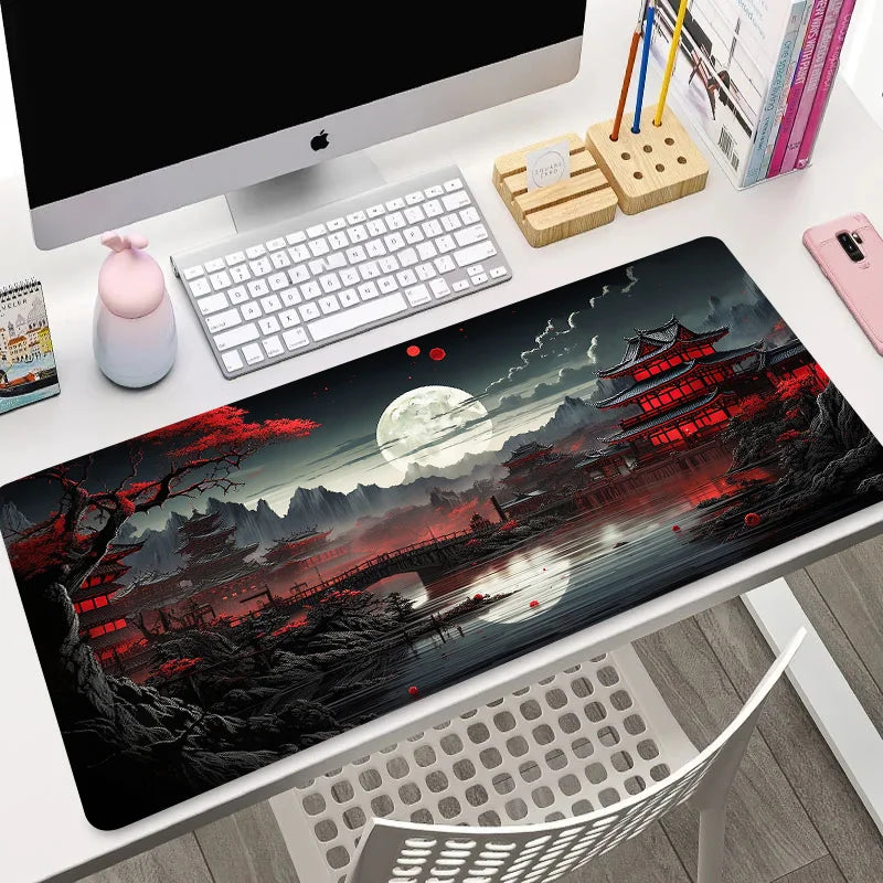 „XGZ Night Moonlight Gaming Mousepad – Groß, rutschfest, für Laptop & PC, 900x400“