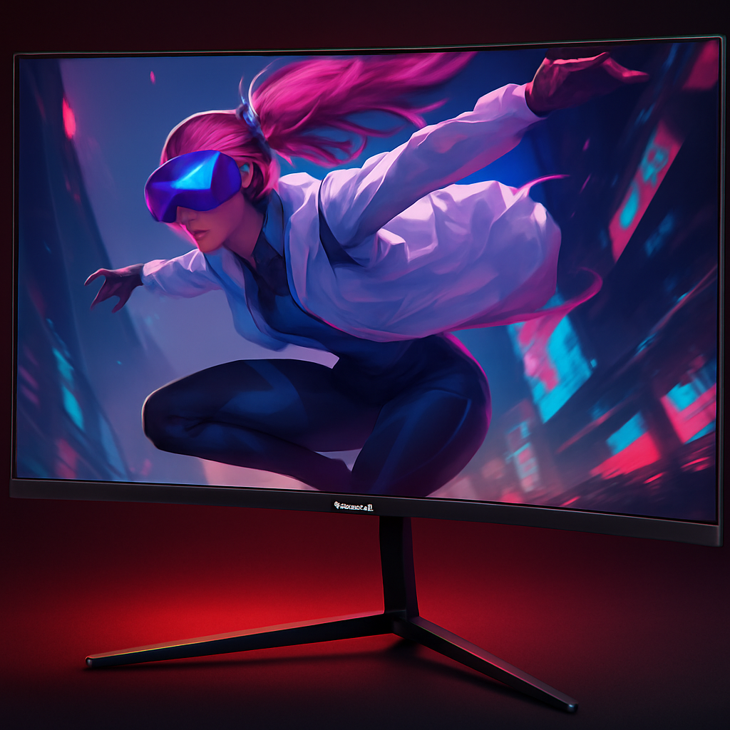 „Gawfolk/LXZ Gaming Monitor – 32 Zoll, 165Hz, 1800R, QHD“