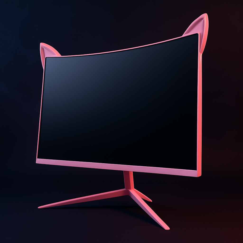 „FYHXele Pink Gaming Monitor – 27 Zoll, 2K, 165Hz, Curved, HDR10“