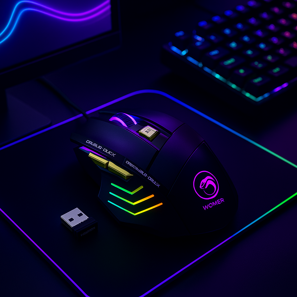 „GW-X7 Gaming Maus – 7 Tasten, 3200 DPI, 7 Farben“