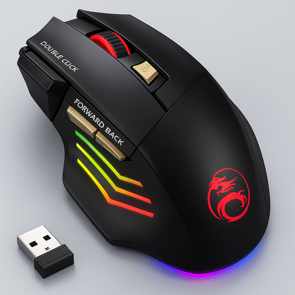 „Rechargeable Gaming Mouse – Bluetooth, 5500 DPI, RGB“