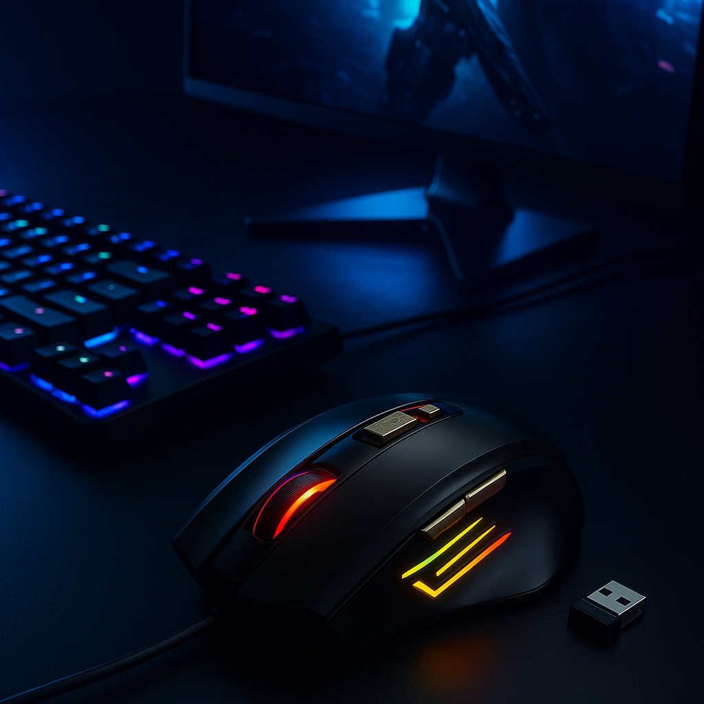 „Rechargeable Gaming Mouse – Bluetooth, 5500 DPI, RGB“