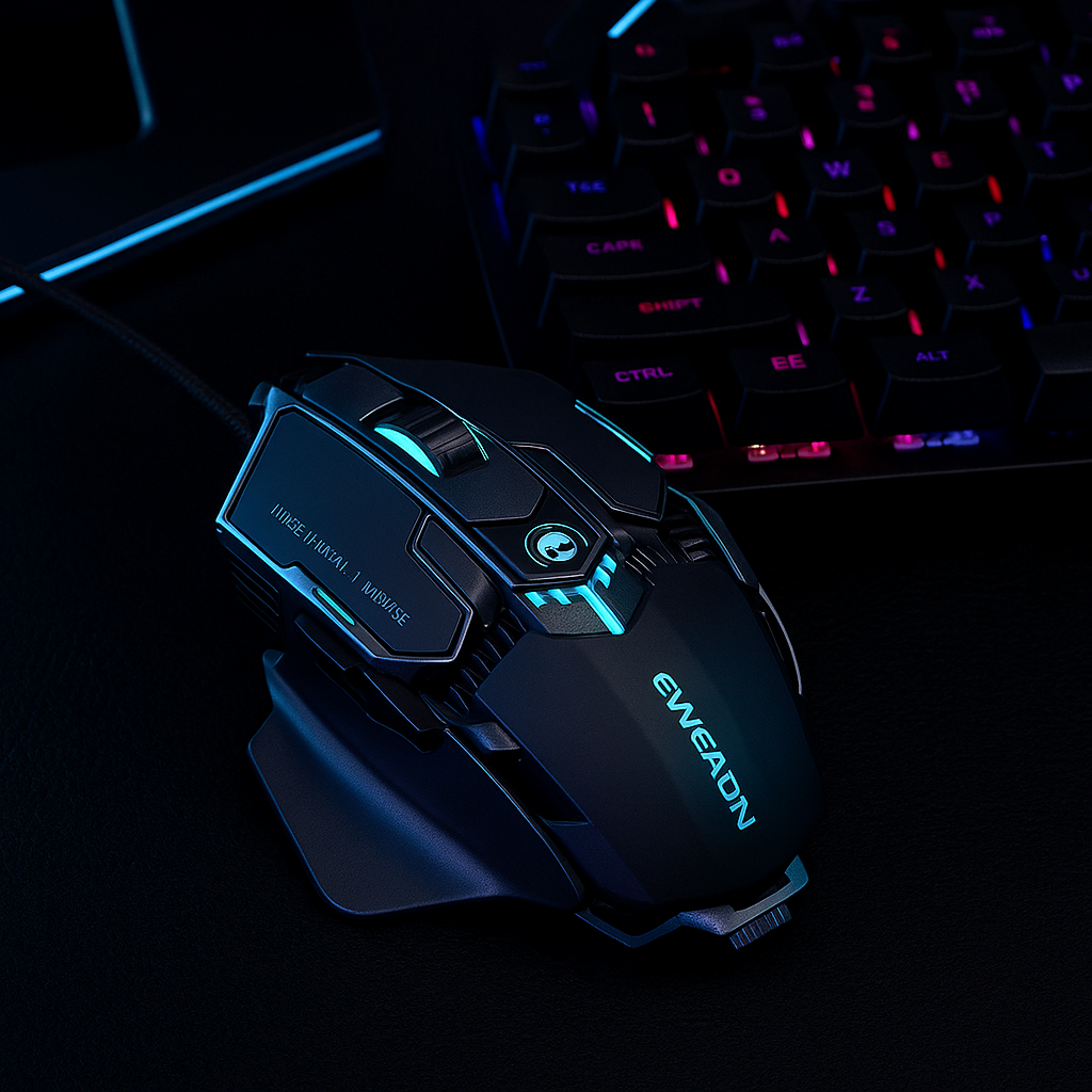 „MK500 Esports Gaming Mouse – 12800 DPI, Makros, Metallgewicht“