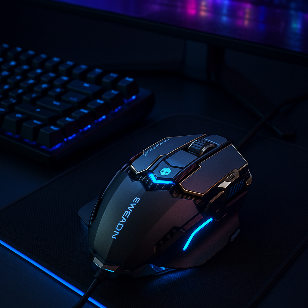 „MK500 Esports Gaming Mouse – 12800 DPI, Makros, Metallgewicht“