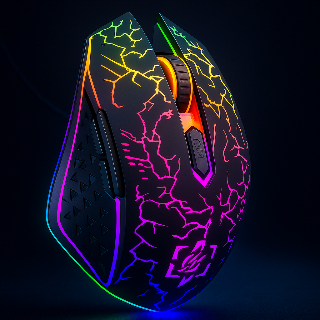 „Bluetooth 5.2 Gaming Maus – RGB, kabellos, 800-1600 DPI“