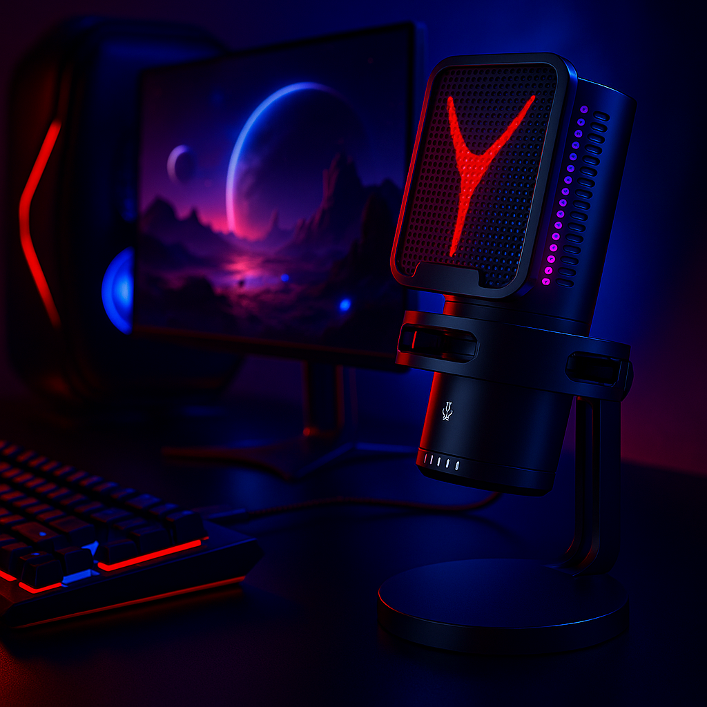 „AYEBEAU RGB Kondensator Mikrofon – USB, Studio & Gaming“