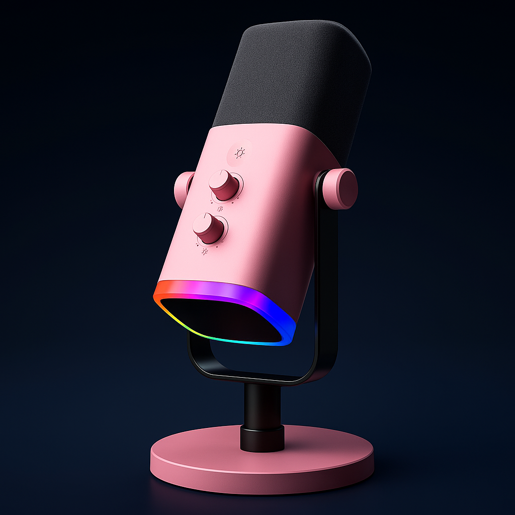 „FIFINE AM8 – USB/XLR Mikrofon mit RGB & Mute für Gaming“