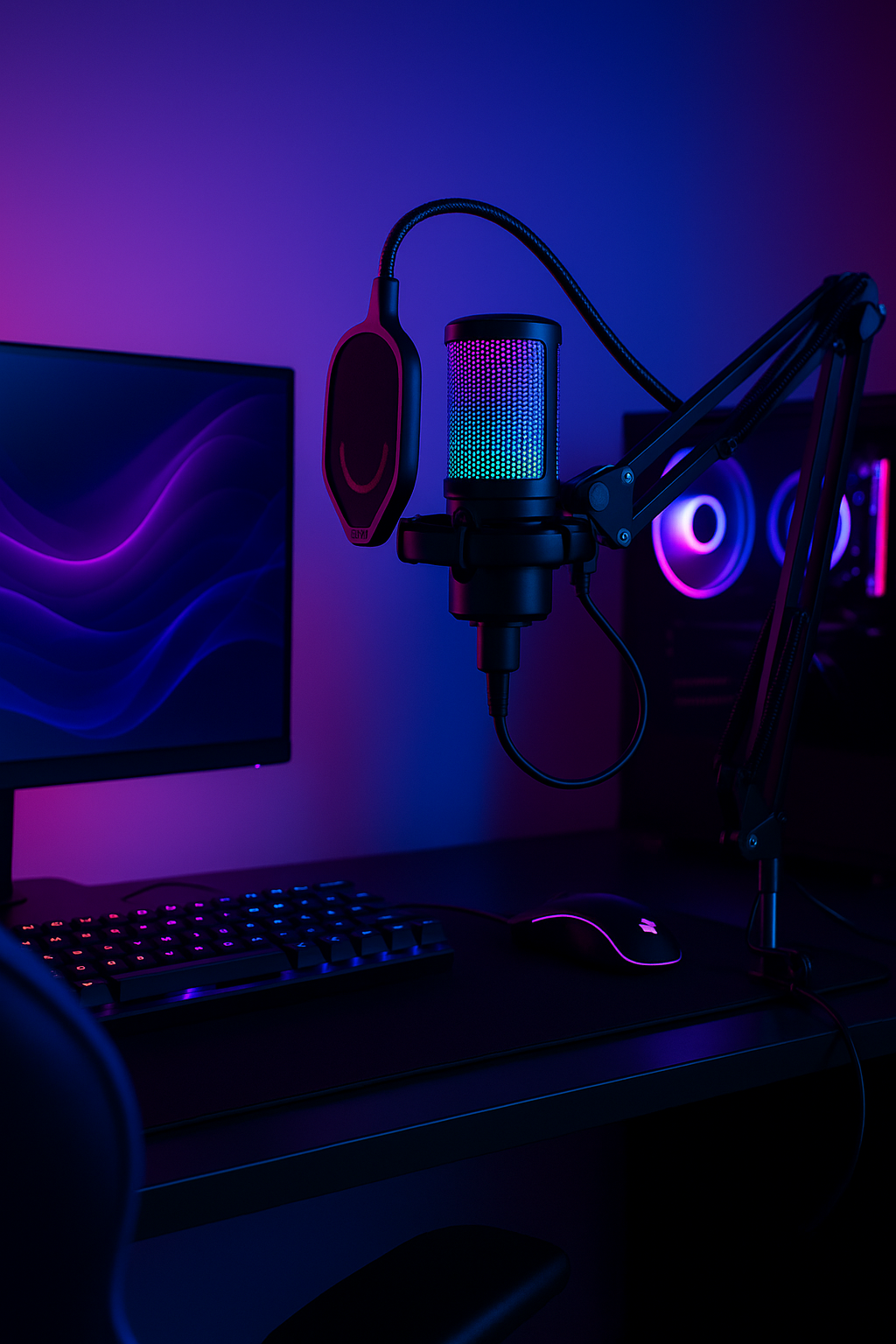 „FIFINE A6T Gaming Mikrofon – USB, RGB, Arm Stand, Mute-Touch“