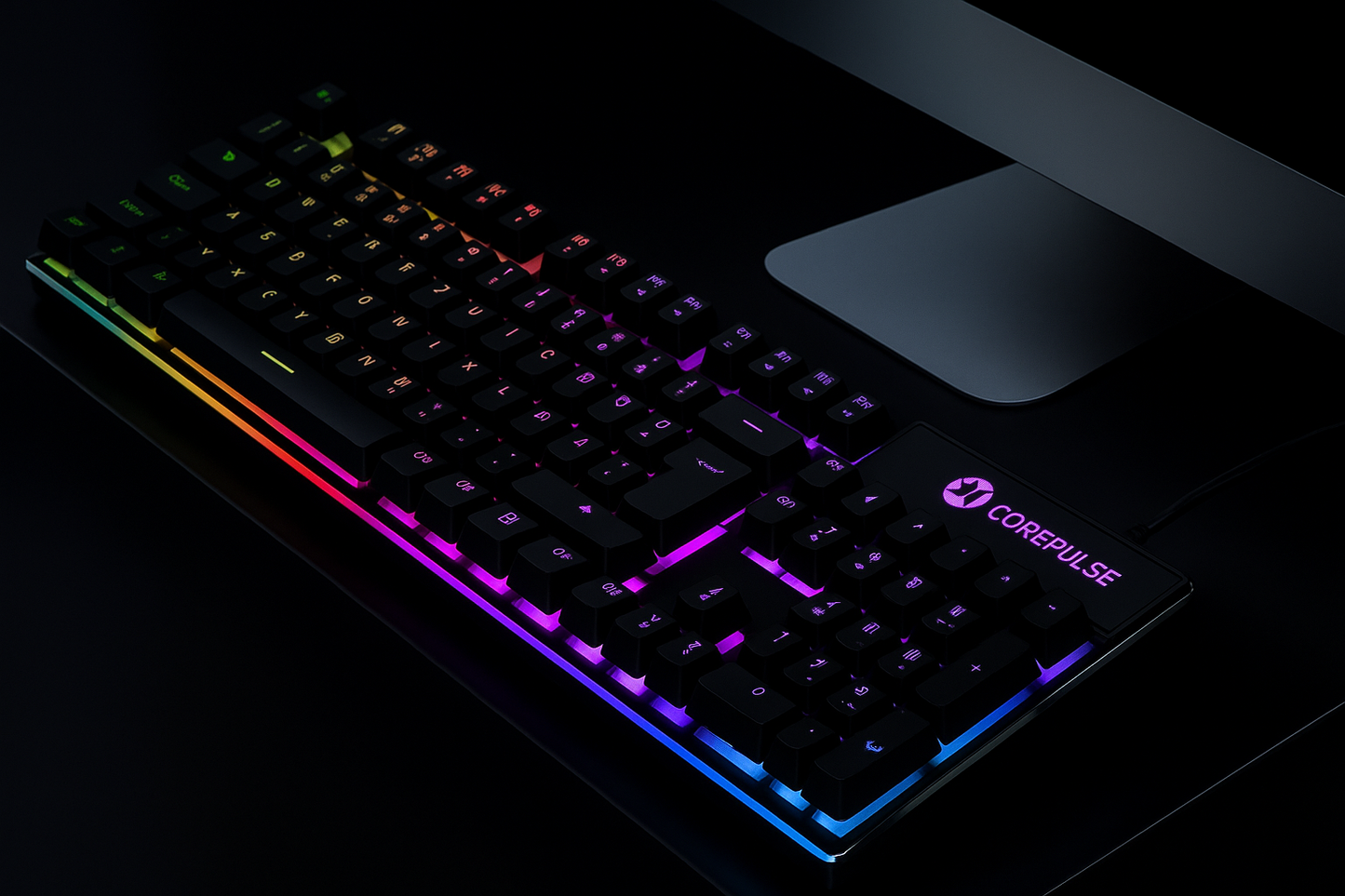 „K500 Gaming & Office Tastatur – 104 Tasten, RGB, USB“