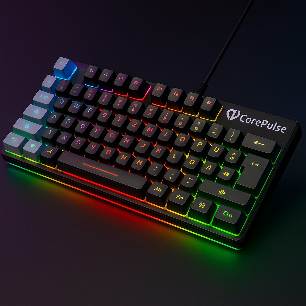 „Gaming Keyboard K10 – 87 Tasten, RGB, Ergonomisch“