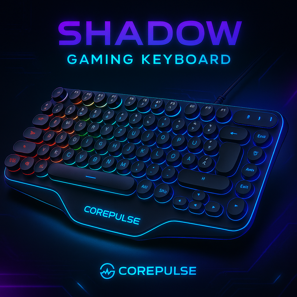 „Shadow Gaming Keyboard – 104 Tasten, RGB, USB“