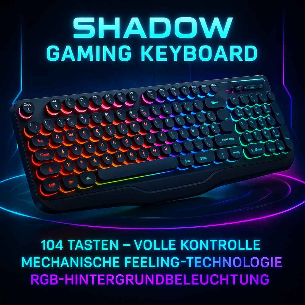 „Shadow Gaming Keyboard – 104 Tasten, RGB, USB“