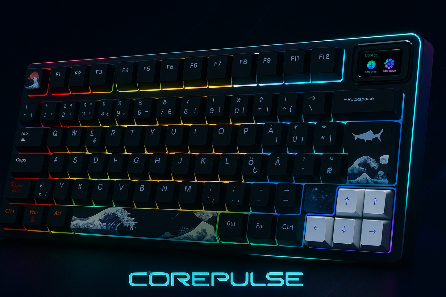 „Womier K80 Gaming Keyboard – Hot-Swap, OLED, RGB, 81 Keys“