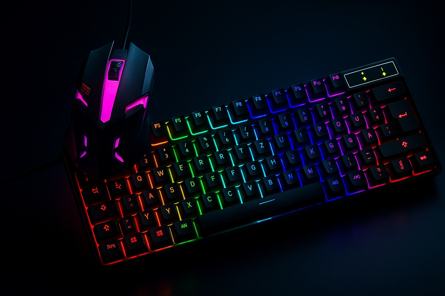 „RGB Gaming Keyboard & Mouse Set – 104 Tasten, mechanisches Feeling“