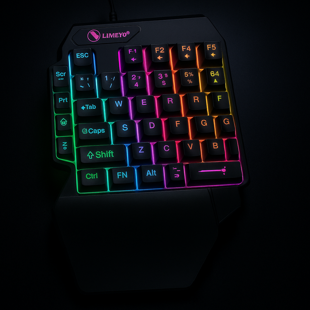 „Gaming Keypad Pro – 35 Tasten, Einhand-Design, RGB, USB