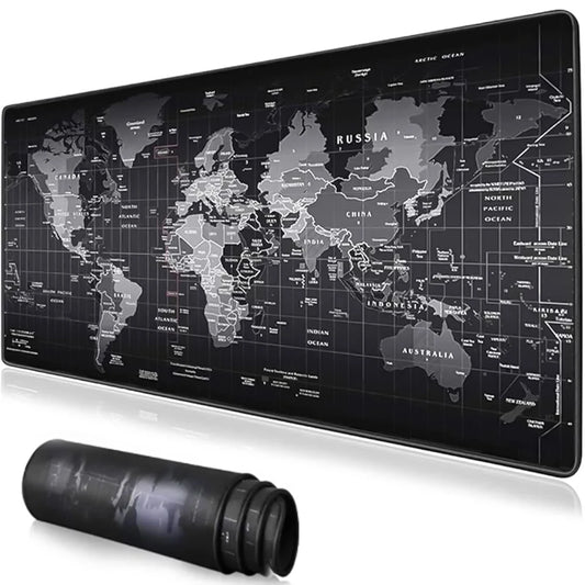 „Großes Weltkarten-Mousepad – Rutschfest, Schreibtischunterlage für Gamer, Büro & Homeoffice“