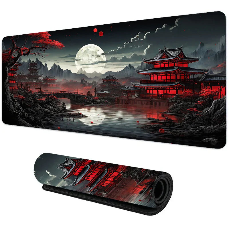 „XGZ Night Moonlight Gaming Mousepad – Groß, rutschfest, für Laptop & PC, 900x400“
