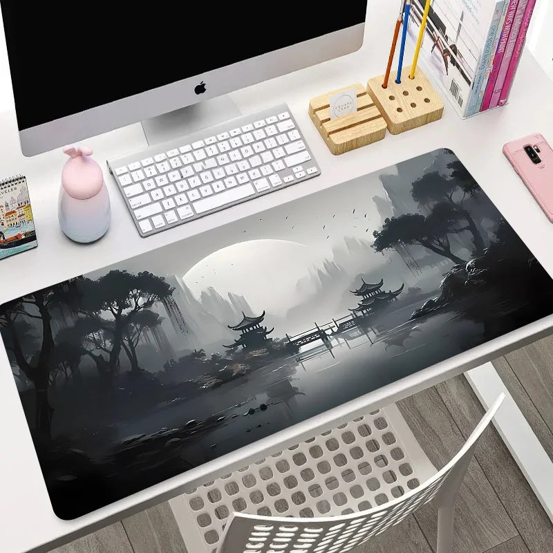 „XGZ Night Moonlight Gaming Mousepad – Groß, rutschfest, für Laptop & PC, 900x400“