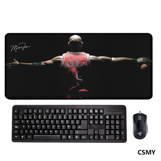 „Basketball Superstar Gaming Mousepad – 900x400, Rutschfest, Nähen, Rubber Base“