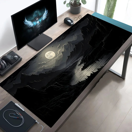 „XGZ Night Moonlight Gaming Mousepad – Groß, rutschfest, für Laptop & PC, 900x400“
