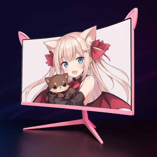 „FYHXele Pink Gaming Monitor – 27 Zoll, 2K, 165Hz, Curved, HDR10“
