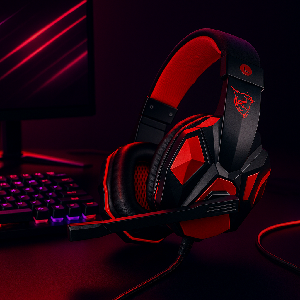 „Gaming Headset Pro – PS4/PS5/Xbox/PC, 120° verstellbar, Noise Cancelling“