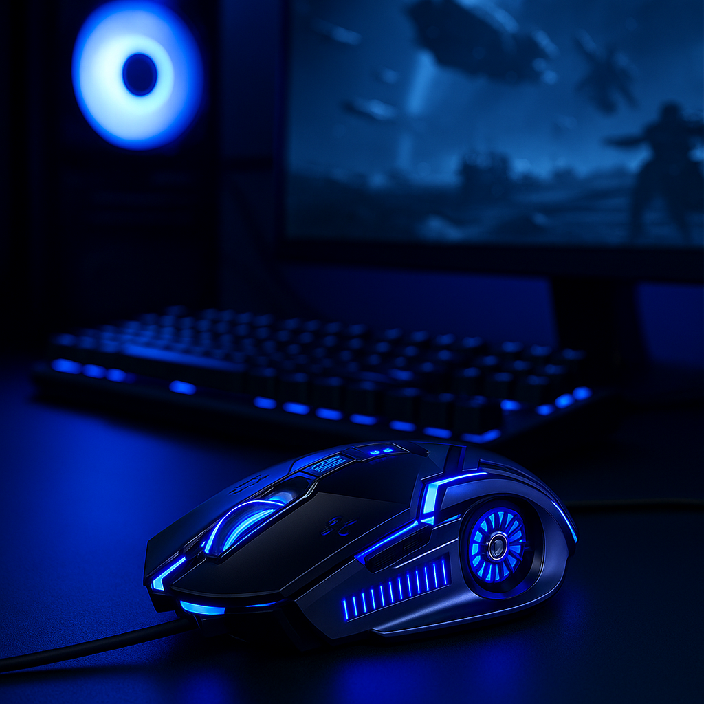 „Silver Eagle G5 – leise Gaming Maus mit 6 Tasten, RGB“