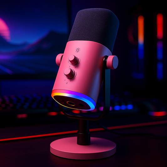 „FIFINE AM8 – USB/XLR Mikrofon mit RGB & Mute für Gaming“