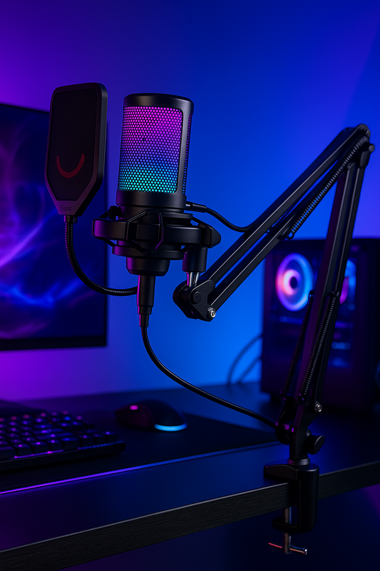 „FIFINE A6T Gaming Mikrofon – USB, RGB, Arm Stand, Mute-Touch“