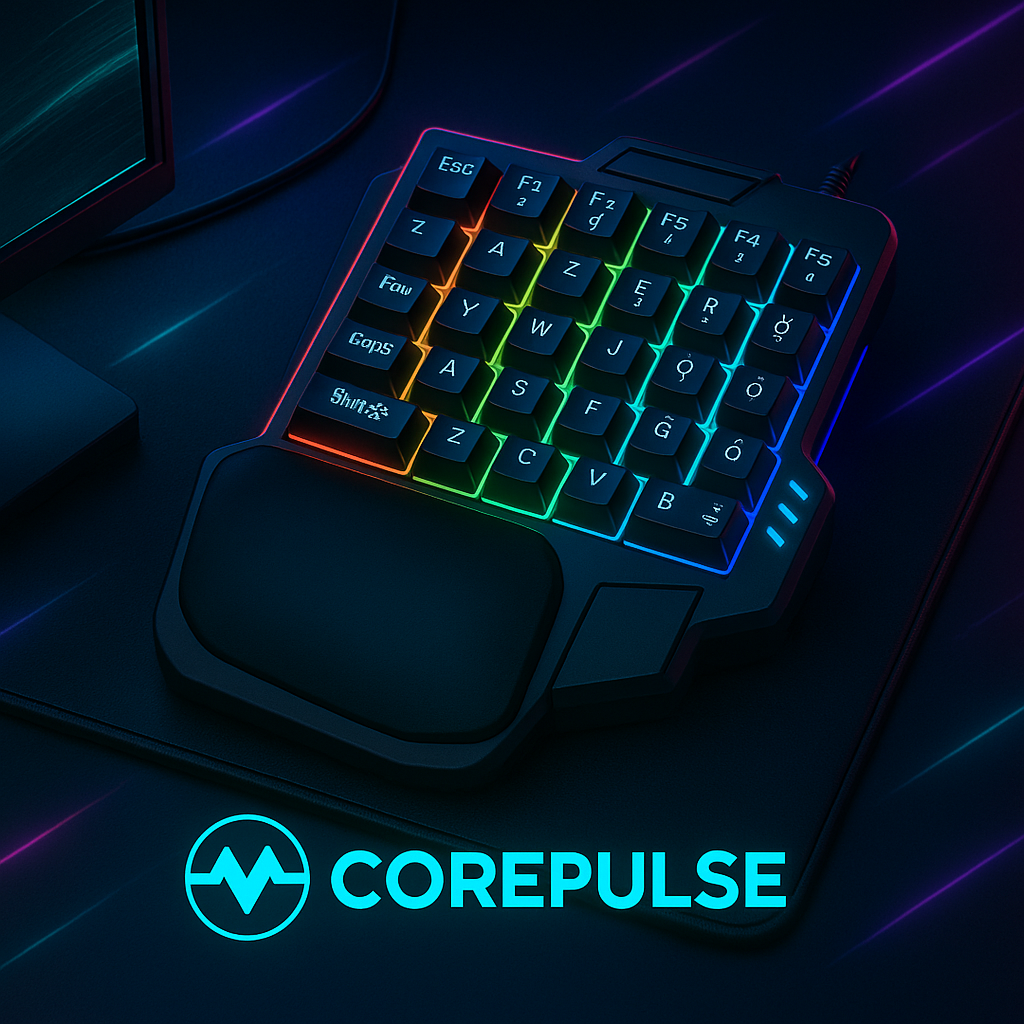 „Gaming Keypad RGB – 35 Tasten, ergonomisch, einhändig“