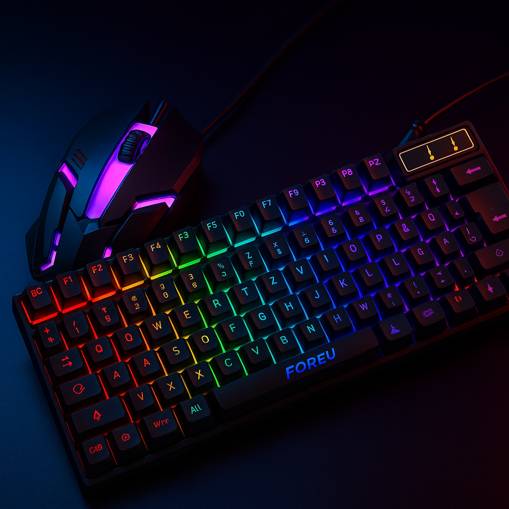 „RGB Gaming Keyboard & Mouse Set – 104 Tasten, mechanisches Feeling“